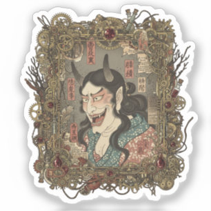 Vintage Japanese Gothic Collage  Sticker