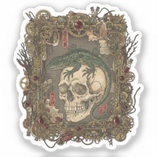 Vintage Japanese Gothic Collage  Sticker