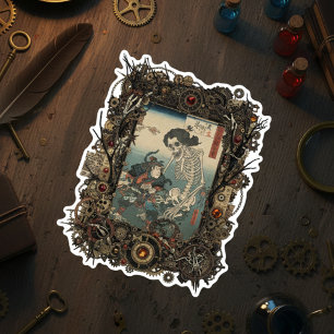 Vintage Japanese Gothic Collage  Sticker
