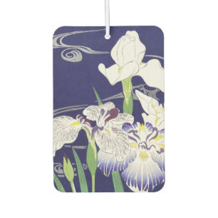Vintage Japanese Iris Art Print Kogyo Tsukioka Car Air Freshener