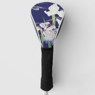 Vintage Japanese Iris Art Print Kogyo Tsukioka Golf Head Cover