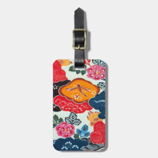 Vintage Japanese Kimono Textile (Bingata) Luggage Tag