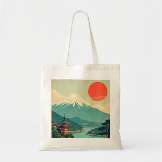 Vintage Japanese Landscape Tote Bag