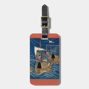 Vintage Japanese Lucky Treasure Ship G.A. Audsley Luggage Tag