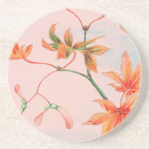Vintage Japanese Maple Leaves Coaster