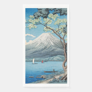 Vintage Japanese Mount Fuji and Lake Yamanaka Art Napkin