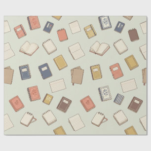 Vintage Japanese Notebooks Wrapping Paper