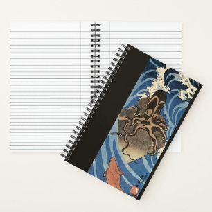 Vintage Japanese Octopus and Carp Notebook