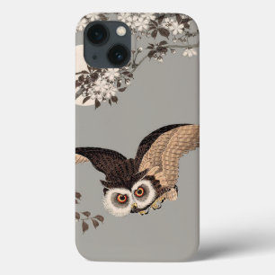Vintage Japanese Owl Wood Print Artwork iPhone 13 Case