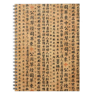 Vintage Japanese Paper Prints Spiral Notebook