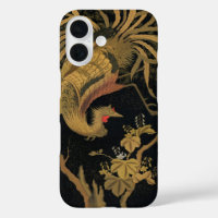 Vintage Japanese Phoenix Gold Black Bird