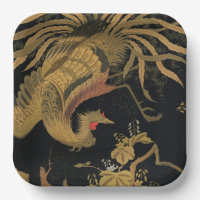 Vintage Japanese Phoenix Gold Black Bird