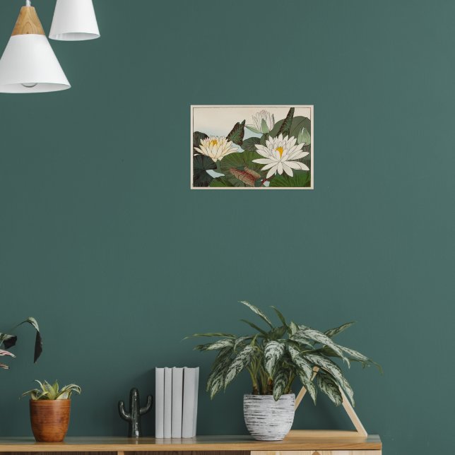 Vintage Japanese Print Water Lilies (Living Room 1)