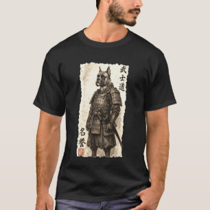Vintage Japanese Samurai Boxer Warrior Sumi-e Art T-Shirt
