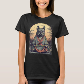 Vintage Japanese Samurai French Bulldog T-Shirt