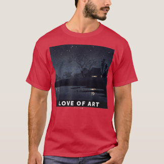 Vintage Japanese Starry Night Aesthetic Art T-Shir T-Shirt