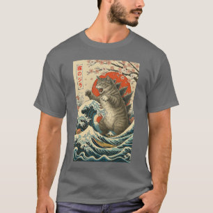 Vintage Japanese Style Catzilla Cat for Men Women T-Shirt