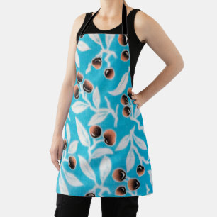 Vintage Japanese Textile, Nuts Pattern Apron