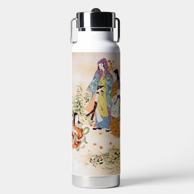 Vintage Japanese Textile Water Bottle (Front)
