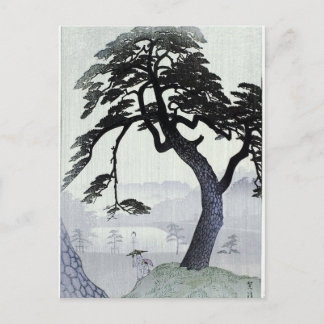 Vintage Japanese Tree Postcard