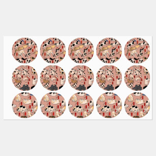 Vintage Japanese Ukiyo-e Cat Pattern: Kuniyoshi