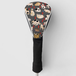 Vintage Japanese Ukiyo-e Cat Pattern: Kuniyoshi Golf Head Cover