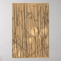 Vintage Japanese Wall Art Bamboo