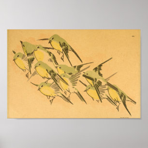 Vintage Japanese Wall Art Birds