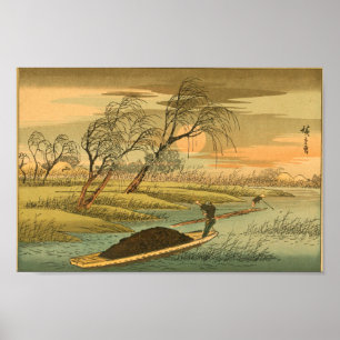 Vintage Japanese Wall Art Landscape