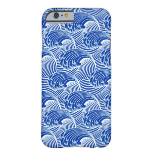 Vintage Japanese Waves, Cobalt Blue and White Barely There iPhone 6 Case