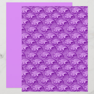 Vintage Japanese Waves, Purple and Lilac