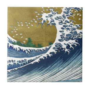 Vintage Japanese Waves Tile