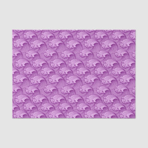 Vintage Japanese Waves, Twilight Purple and Lilac Tissue Paper