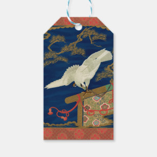 Vintage Japanese White Hawk Art G.A. Audsley Gift Tags