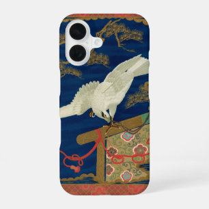 Vintage Japanese White Hawk Art G.A. Audsley iPhone 16 Case
