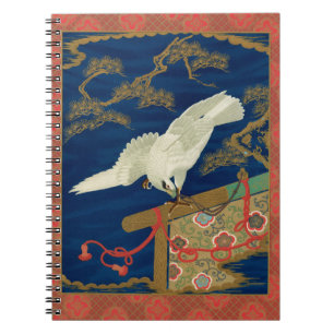 Vintage Japanese White Hawk Art G.A. Audsley Notebook