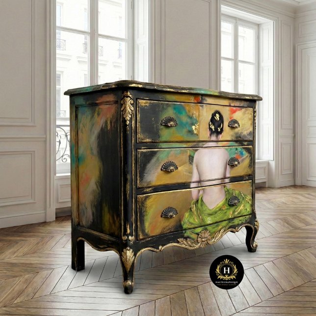 Vintage Japanese Woman Decoupage Furniture Tissue Paper (Creator Uploaded)