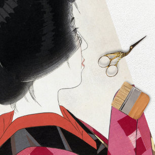 Vintage Japanese Woman Decoupage Tissue Paper