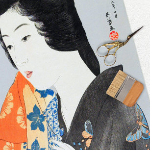 Vintage Japanese Woman Decoupage Tissue Paper