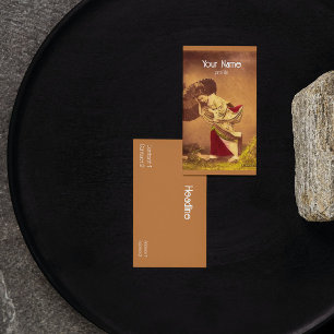 Vintage Japanese woman in the wind Business Card