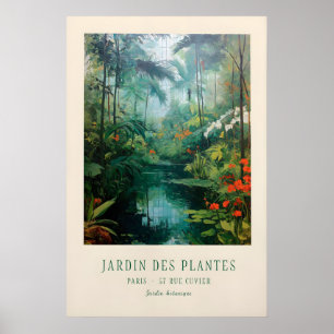 Vintage Jardin des Plantes Poster Paris Botanical