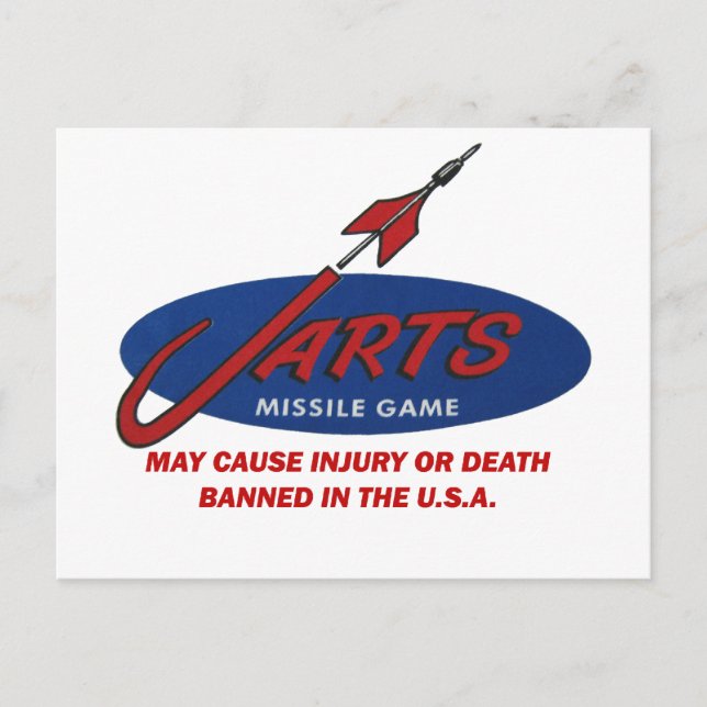 Vintage Jarts Tournament Invitation Postcard (Front)