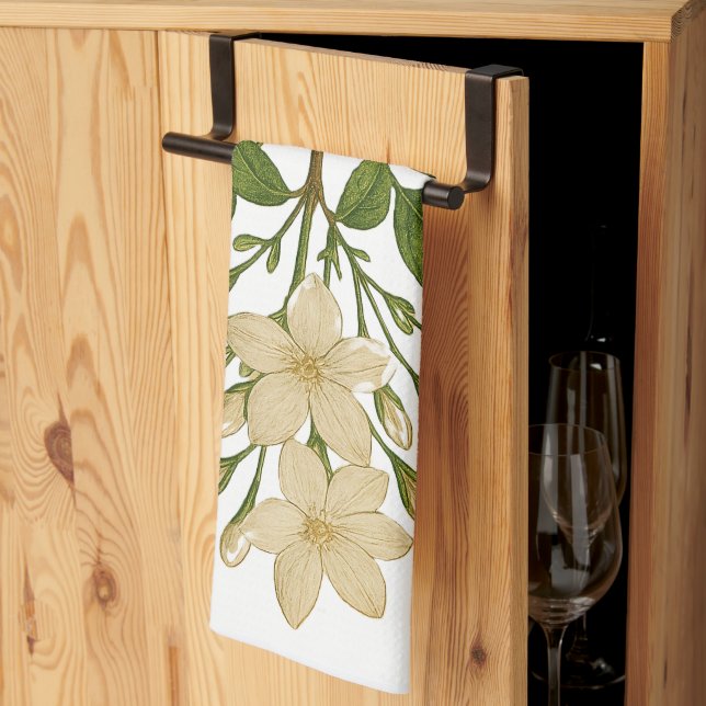 Vintage Jasmine Tea Towel (Thirds Fold)