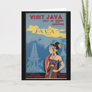 Vintage Java Indonesia Card