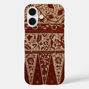 Vintage Javanese Batik Textile Wallpaper Pattern iPhone 16 Case