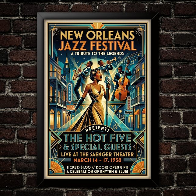 Vintage Jazz 1930s Art Poster (Creator Uploaded)