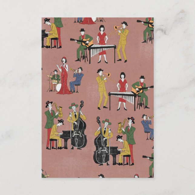 Vintage Jazz Band Enclosure Card (Front)