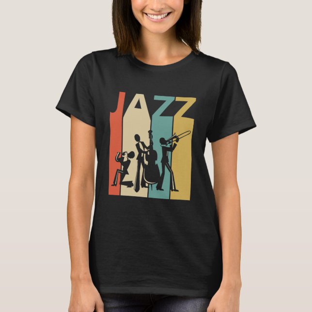Vintage Jazz Music Lover Gift Idea T-Shirt (Front)