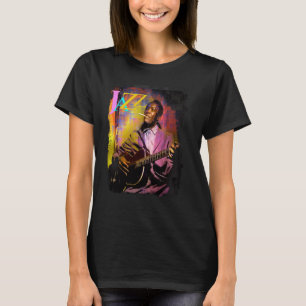 Vintage Jazz Musician Guitarist Playing Smooth Jaz T-Shirt