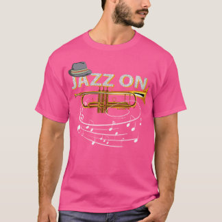 Vintage Jazz On Trumpet Player Blues Music Lovers  T-Shirt